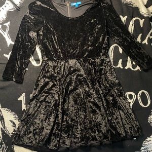 Nanette Lepore Velvet black mini dress